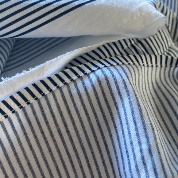 THE KIT. DECONSTRUCTED SHIRT DRESS NAVY STRIPE IN LIGHTWEIGHT COTON 3X NEW - Picture 10 of 14